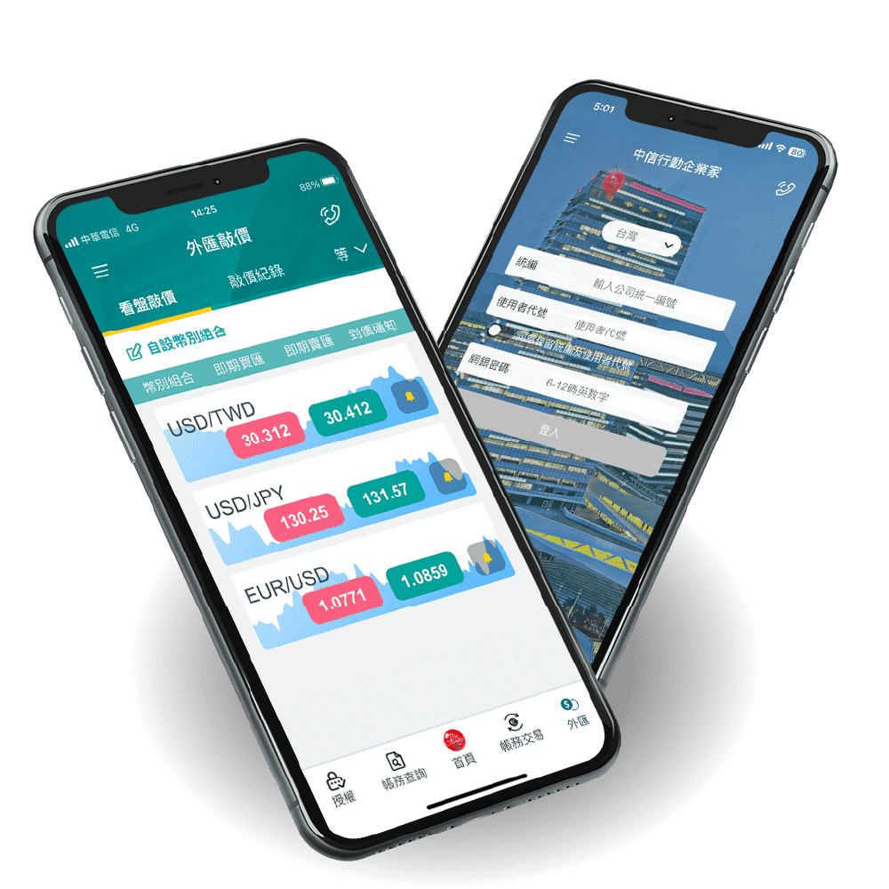 中國信託行動外匯交易APP