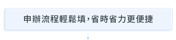 申辦流程輕鬆填，省時省力更便捷